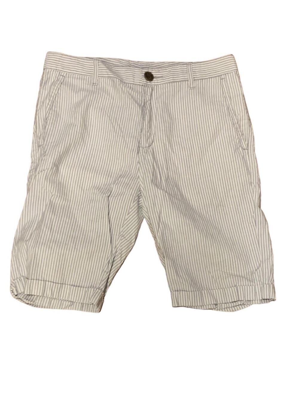 A|X Armani Exchange Women's Dress Shorts w Pockets Size 29 Gray White Pin Stripe